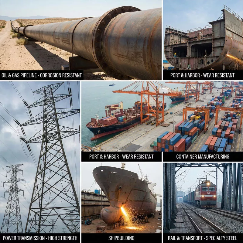 The application of steel plates in the fields of energy and transportation