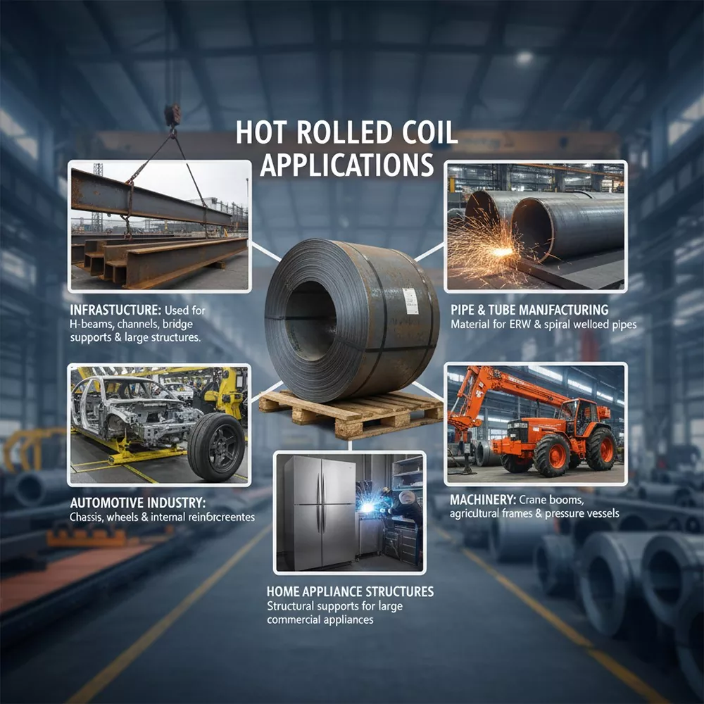 Hot Rolled Coil Exporter Pipe Automotive Construction Applications